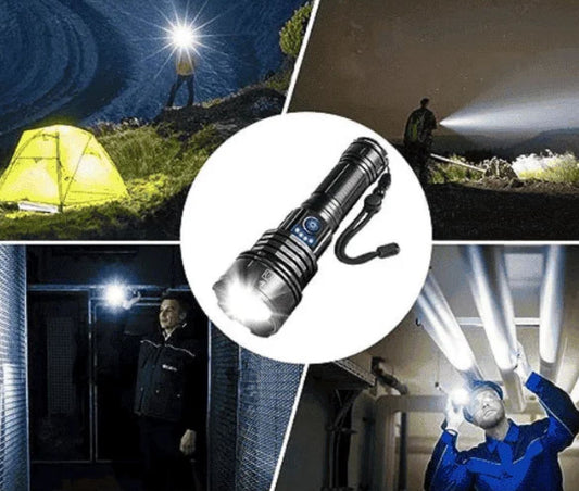Linterna Potente Recargable Con Zoom