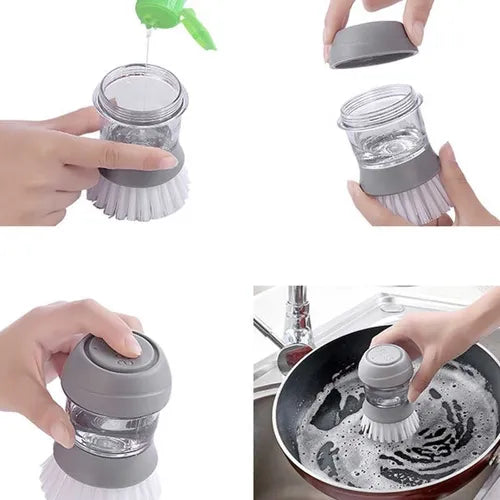 Cepillo Limpiador Con Dispenser de jabon